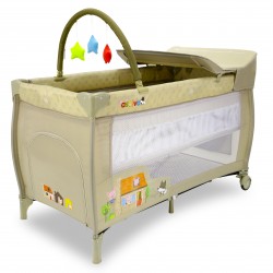 Travel Cot Asalvo Mix Plus The Three Little Pigs Beige