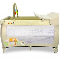 Travel Cot Asalvo Mix Plus The Three Little Pigs Beige