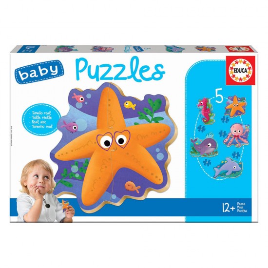 5 Baby Puzzles Animais Marinhos