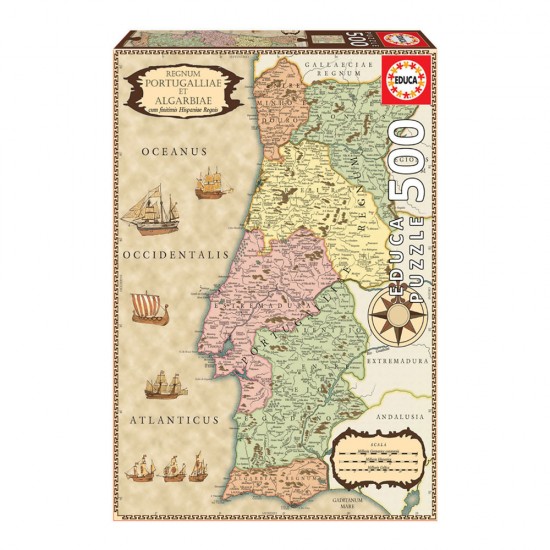 Puzzle 500 Mapa Portugal 1710