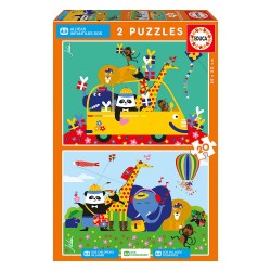 Puzzle Educa SOS 2x20 Animales Julien Chung Puzzle Educa SOS 2x20 Animales Julien Chung