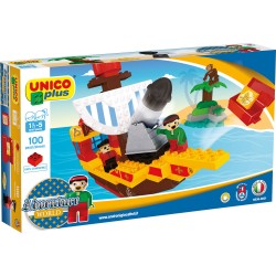 Unico Barco de Piratas 100 Peças