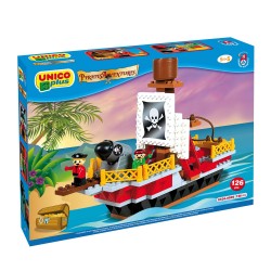 Unico Navio Pirata 126 Peças Encaixe