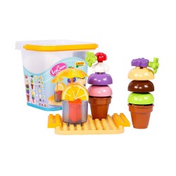 Unico Balde com 25 Peças Construção Gelados