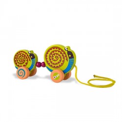 Oops Wooden Pulling Toy Double Mini Snail