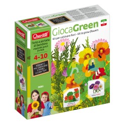 Quercetti GiocaGrün lernen, Blumen zu pflanzen (Aster und Kapuzinerkresse)