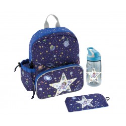 Laken Mochila Infantil Azul 33 cm con Bolsillo Térmico y botella Space Oddity Laken Mochila Infantil Azul 33 cm con Bolsillo Térmico y botella Space Oddity