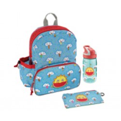 Laken Mochila Infantil Azul celeste 33 cm con Botella y Bolsillo Térmico Freskito Laken Mochila Infantil Azul celeste 33 cm con Botella y Bolsillo Térmico Freskito