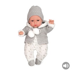 Bonecas Arias Elegance 33 cm Erea Cinza com Sons - 60255