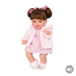 Bonecas Arias Elegance 33 cm Lua Rosa Morena + Som - 60258