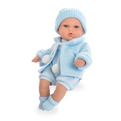 Bonecas Arias Elegance 33 cm Natal Azul Gorro - 60208