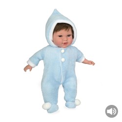 Muñecas Arias Elegance 42 cm Iria Azul Babygrow Polar + Sonido - 65240