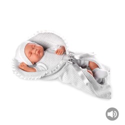 Muñecas Arias Elegance 45 cm Leo Cinza con Sonido - 65138