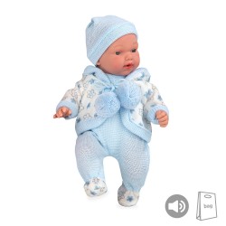 Muñecas Arias Elegance PB 28 cm Hanne Azul con Sonidos Babygrow - 50246
