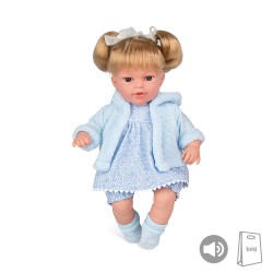 Muñecas Arias Elegance PB 33 cm Lua Azul Lazo + Sonido - 50258